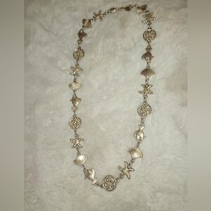 Sea Life Silver Tone Necklace